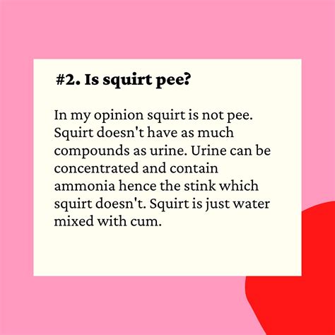 is squirting pee